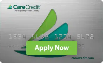 CareCredit card image with 'Apply Now' button, offering flexible payment options for aesthetic treatments at Advanced Institute for Plastic Surgery.